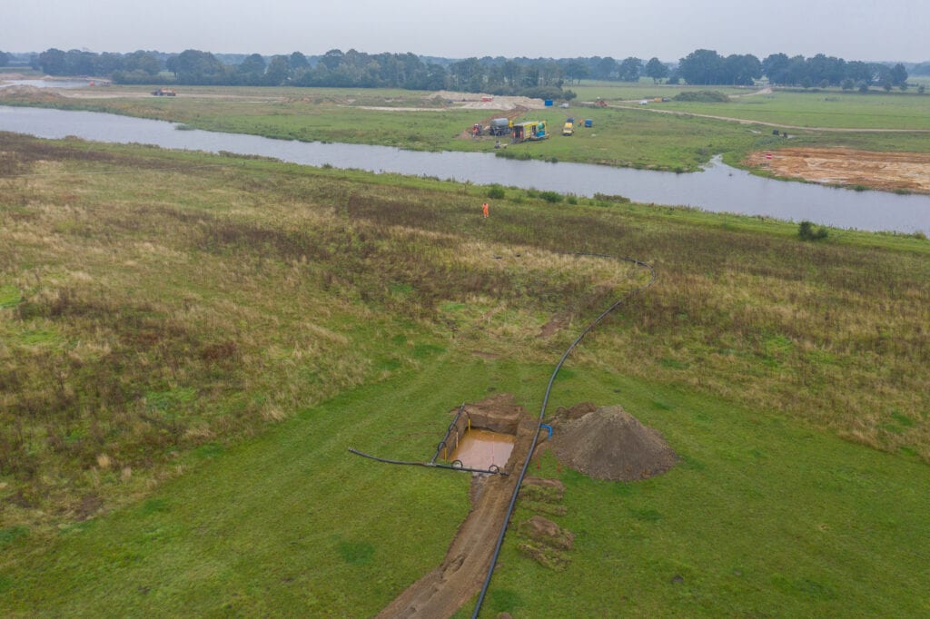 Aanleg drukriolering onder de Vecht door